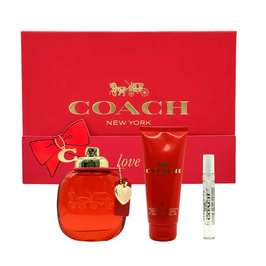 Coach Love original 3-piece gift set box
