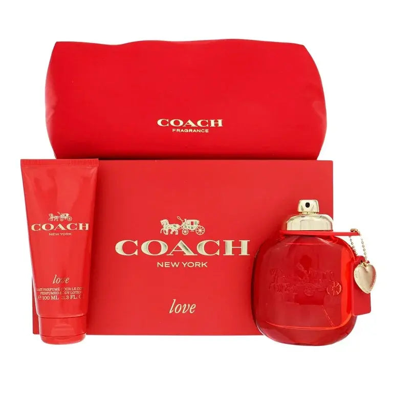 Coach Love original 3-piece gift set box
