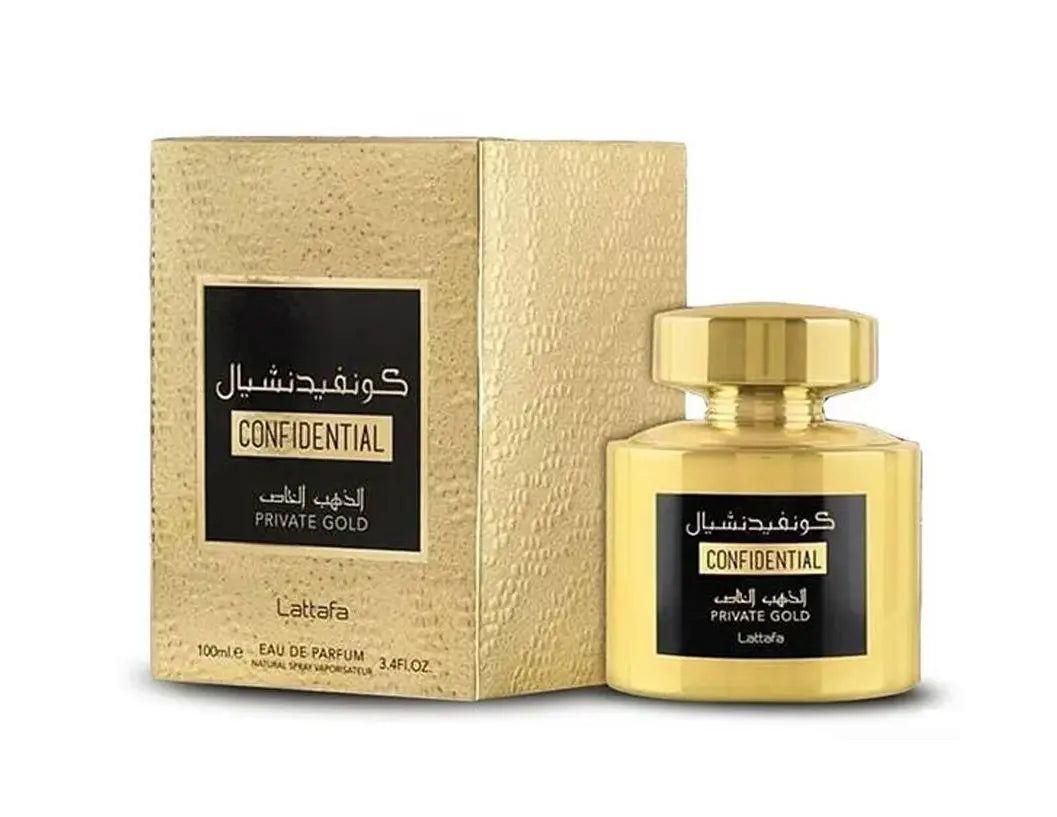Confidential Private Gold By Lattafa Unisex 3.4 oz EDP Spray Lattafa
