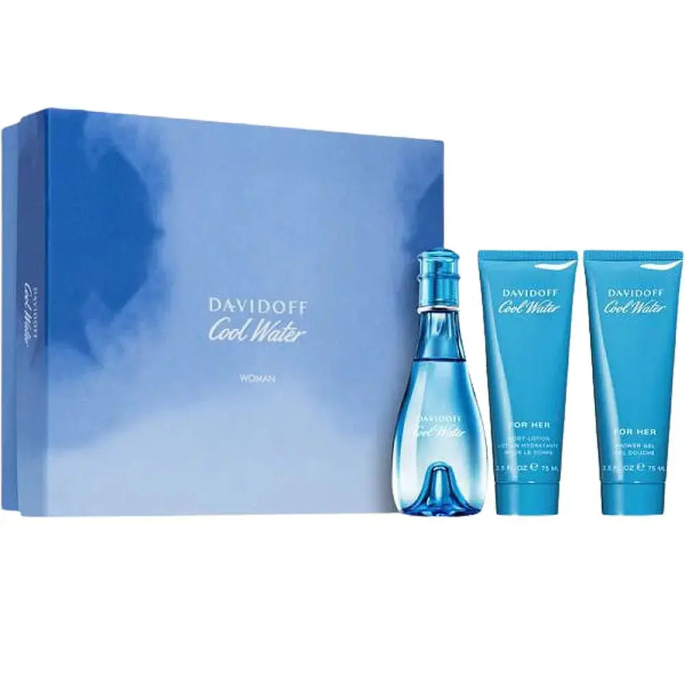 Cool Water By Davidoff - For Women 3Pcs Gift Set EDT