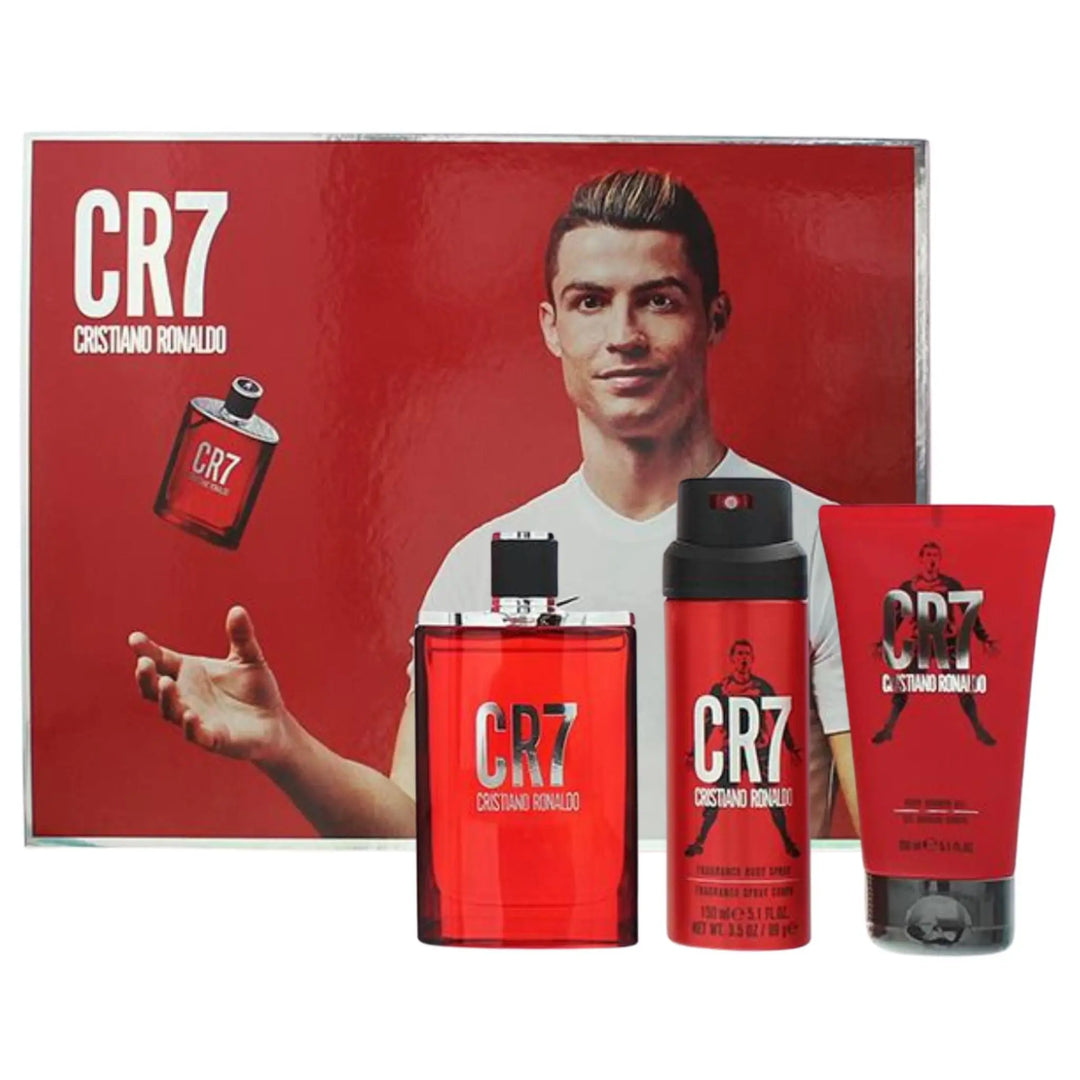 CR7 3-Piece Set By Cristiano Ronaldo For Men 3.4oz EDT Spray
