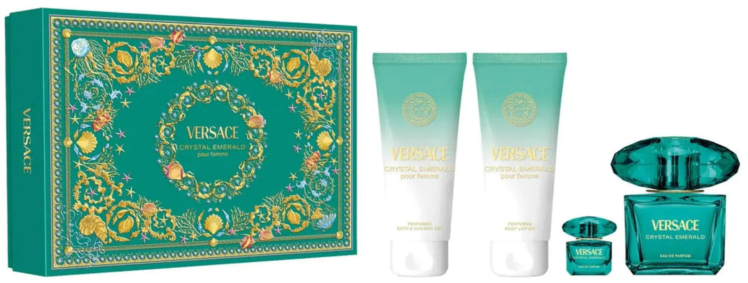 Crystal Emerald 4-Piece Set By Versace 3.0oz For Women EDT Spray