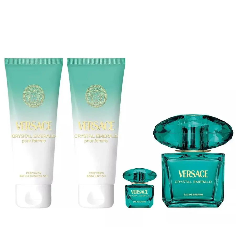 Versace Crystal Emerald Women 4Pc Set with 3.0oz Eau de Parfum Spray