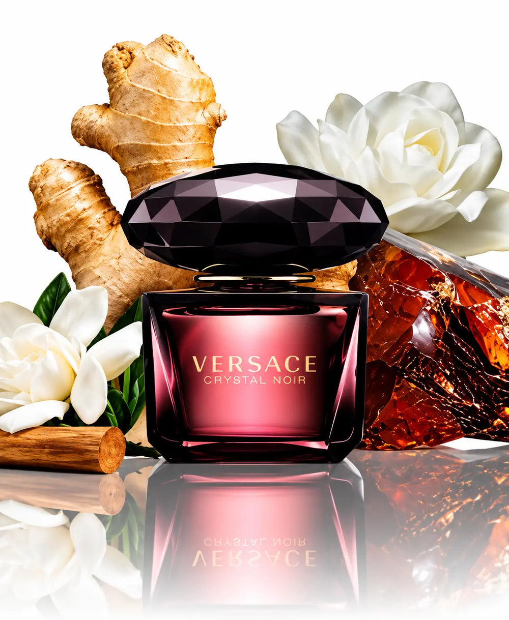 Versace Crystal Noir elegant gardenia sandalwood and amber fragrance gift set for women