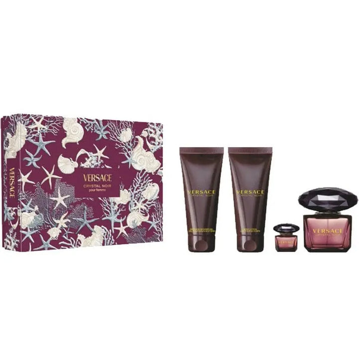 Crystal Noir by Versace - Women 4Pcs Gift Set EDP.