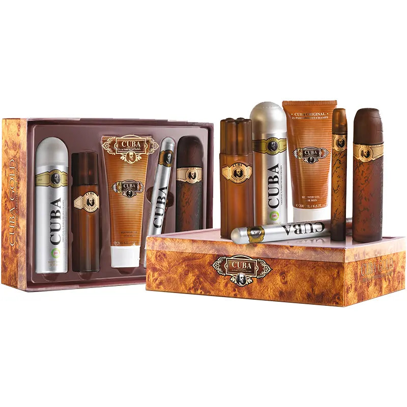 Cuba Gold 5pc set for men 3.4oz EDT perfume