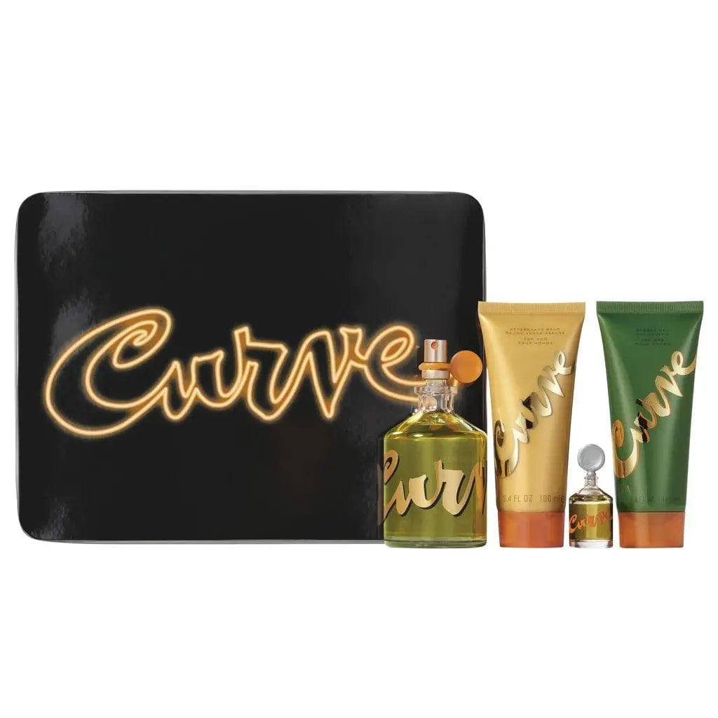 Curve By Liz Claiborne For Men 4Pcs Set EDC Spray Liz Claiborne