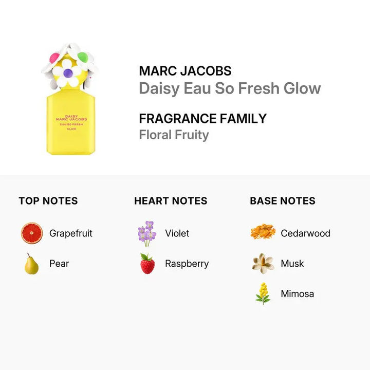 Daisy Eau So Fresh Glow by Marc Jacobs fresh floral fruity fragrance for women
