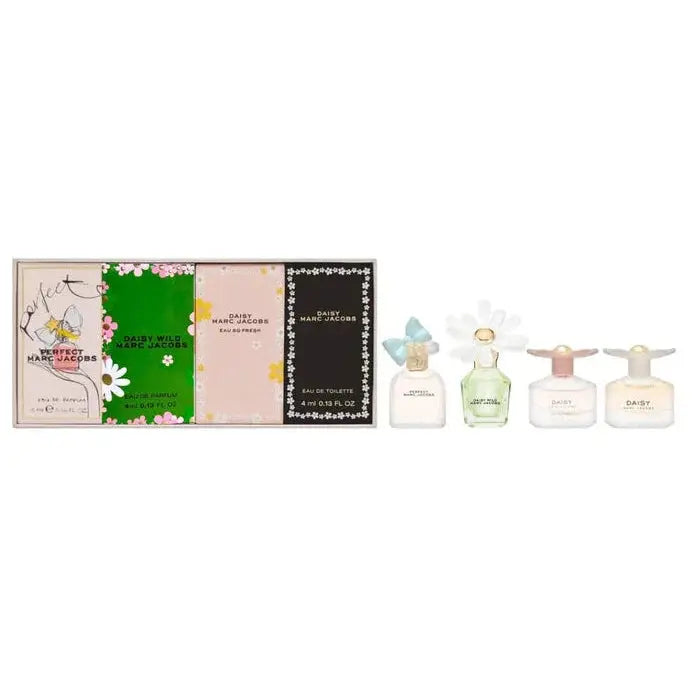 Daisy &amp; Perfect Mini 4-Piece Set By Marc Jacobs For Women 0.13oz EDT/EDP Splash
