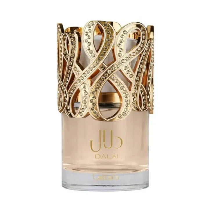 Dalal by Lattafa 3.4oz EDP perfume bottle detail
