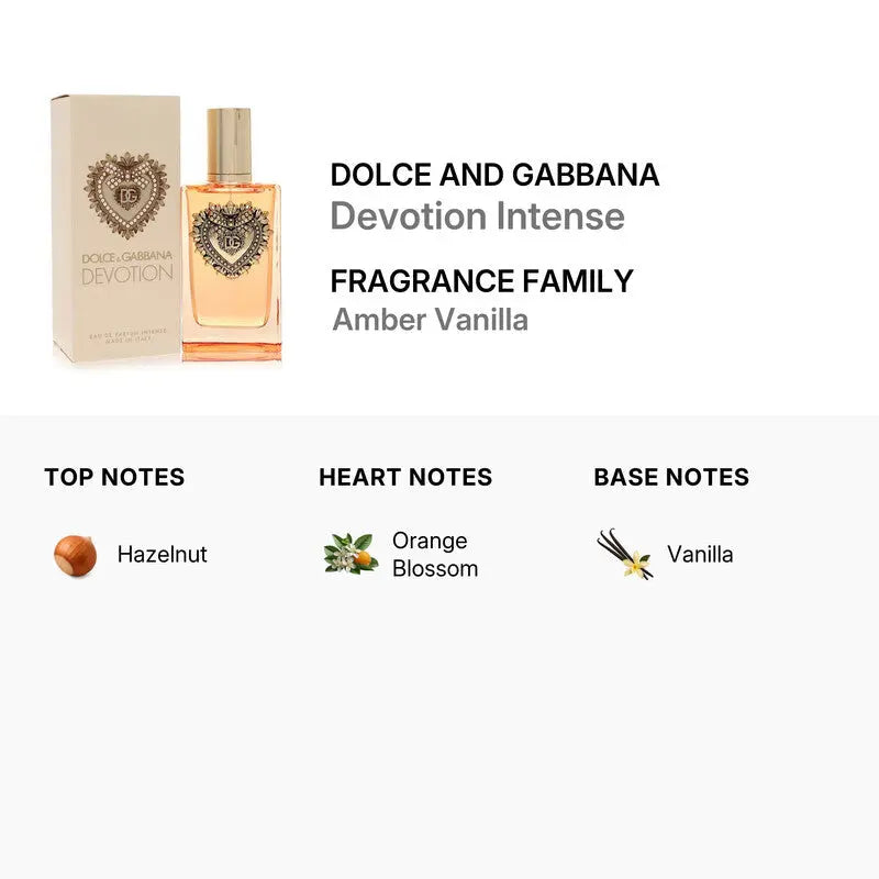 Devotion Intense by Dolce & Gabbana warm vanilla gourmand scent for women