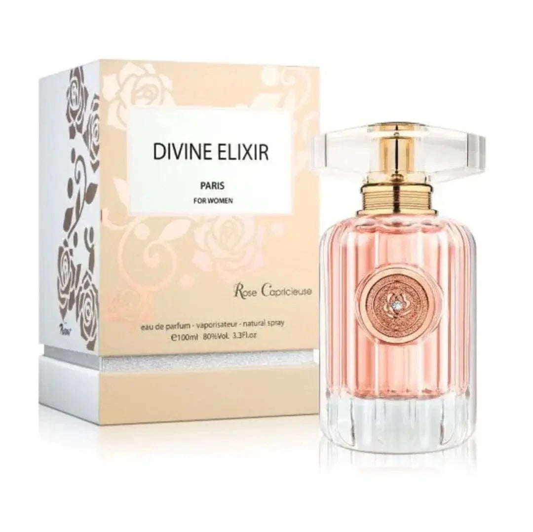 Divine Elixir Rose by Kristel Saint Martin for Women 3.3oz EDP perfume bottle
