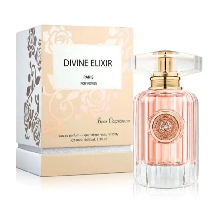 Divine Elixir Rose by Kristel Saint Martin for Women 3.3oz EDP perfume bottle
