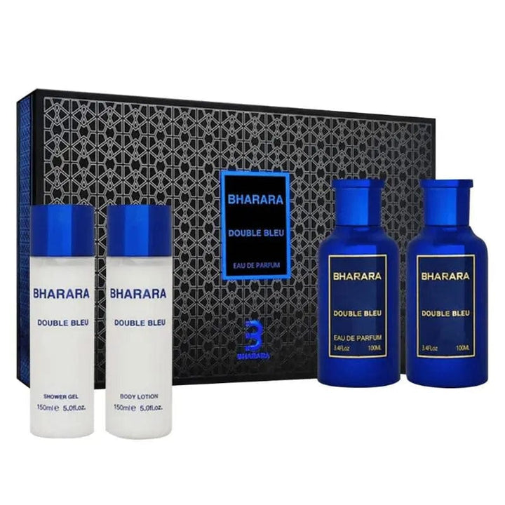 Double Bleu By Bharara For Men (4Pc Gift Set) - perfumesandrea