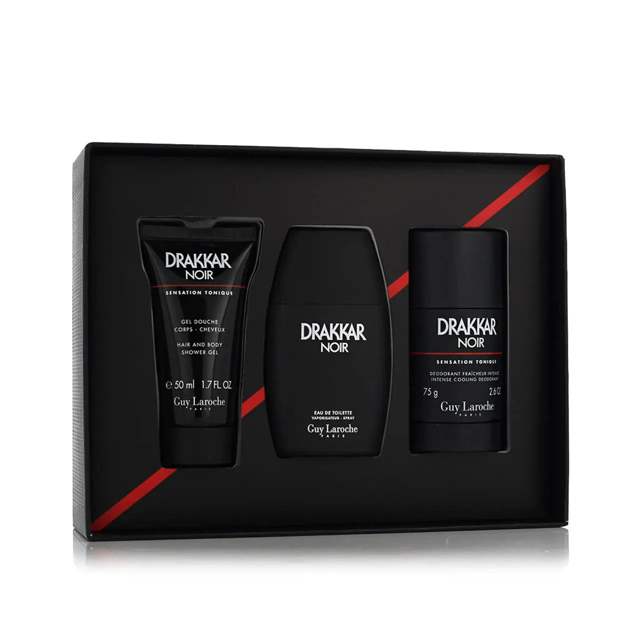 Drakkar Noir By Guy Laroche For Men 3Pcs Set EDT Spray Guy Laroche