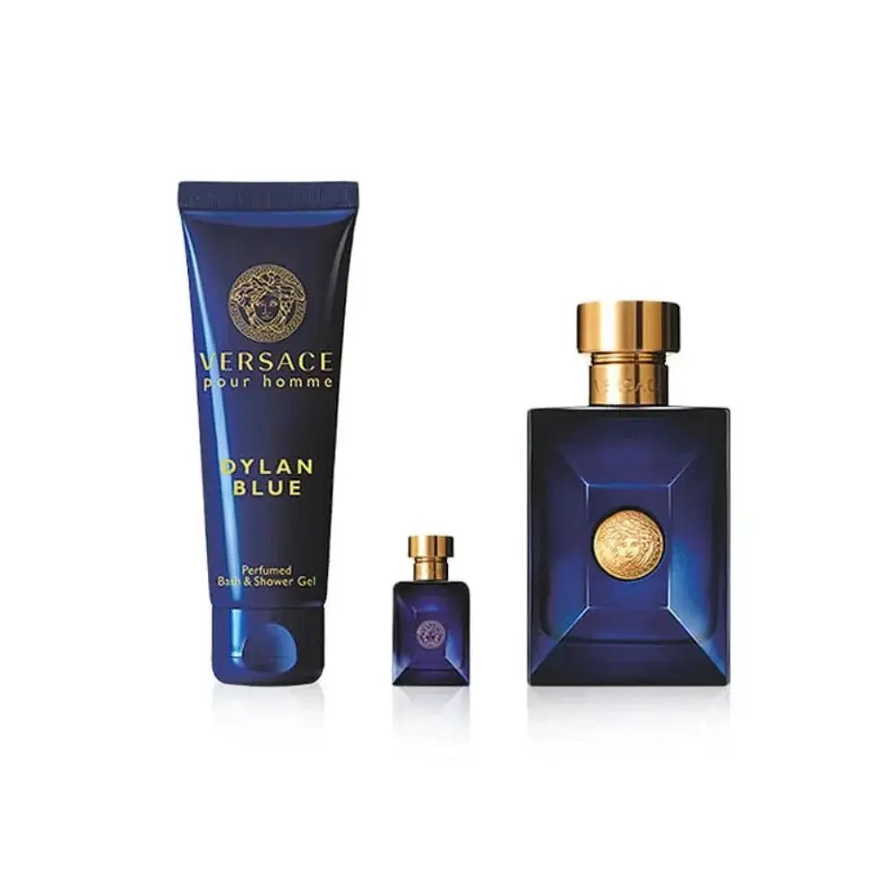 Dylan Blue by Versace - Men's 3Pcs Gift Set Eau De Toillete.