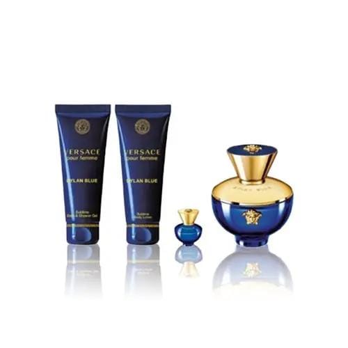 Dylan Blue by Versace Women's 4Pcs Gift Set EDP.
