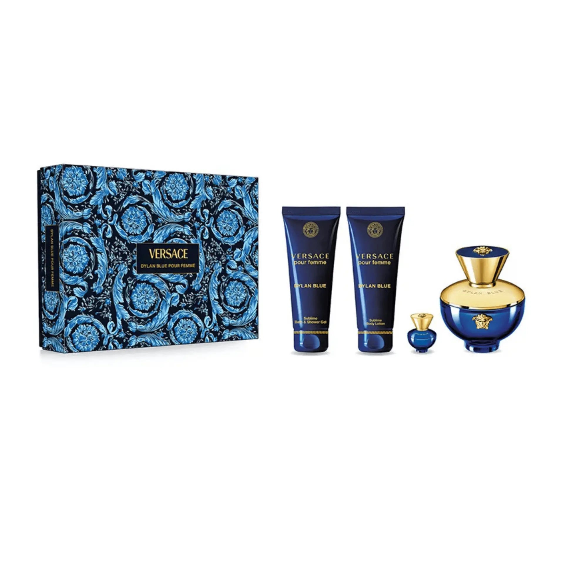 Dylan Blue by Versace - For Women 4Pcs Gift Set EDP