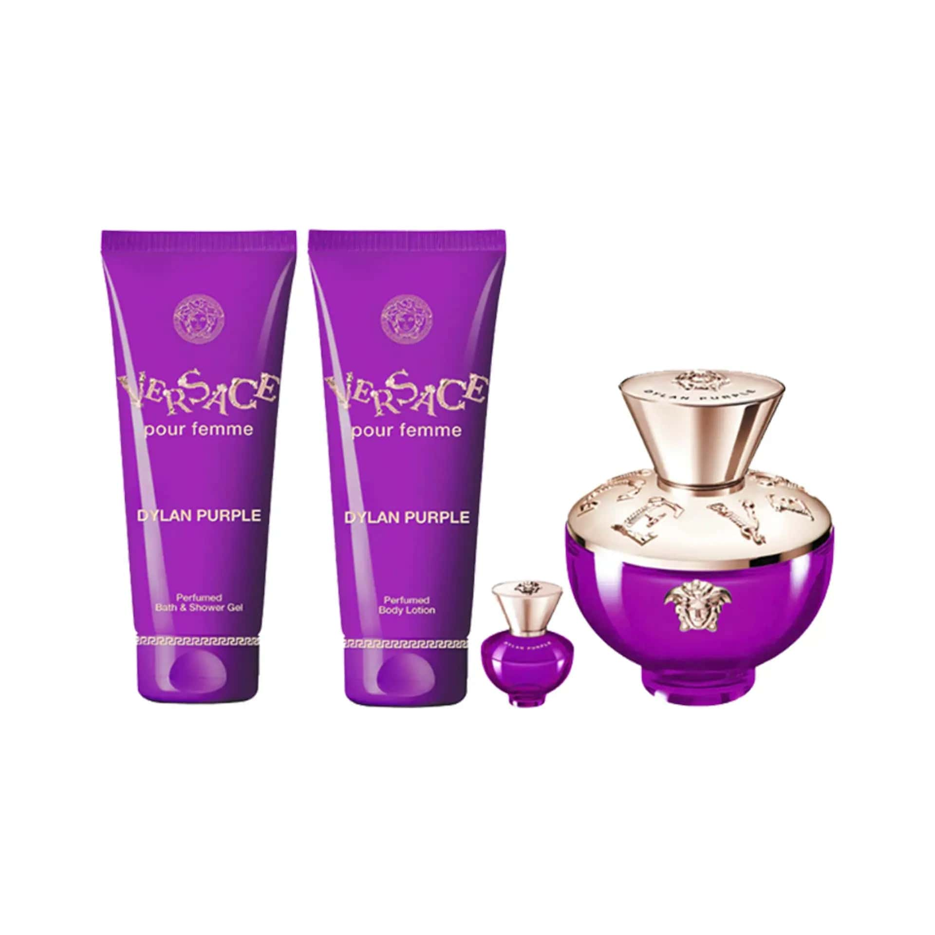 Dylan Purple by Versace - Women's 4Pcs Gift Set EDP.