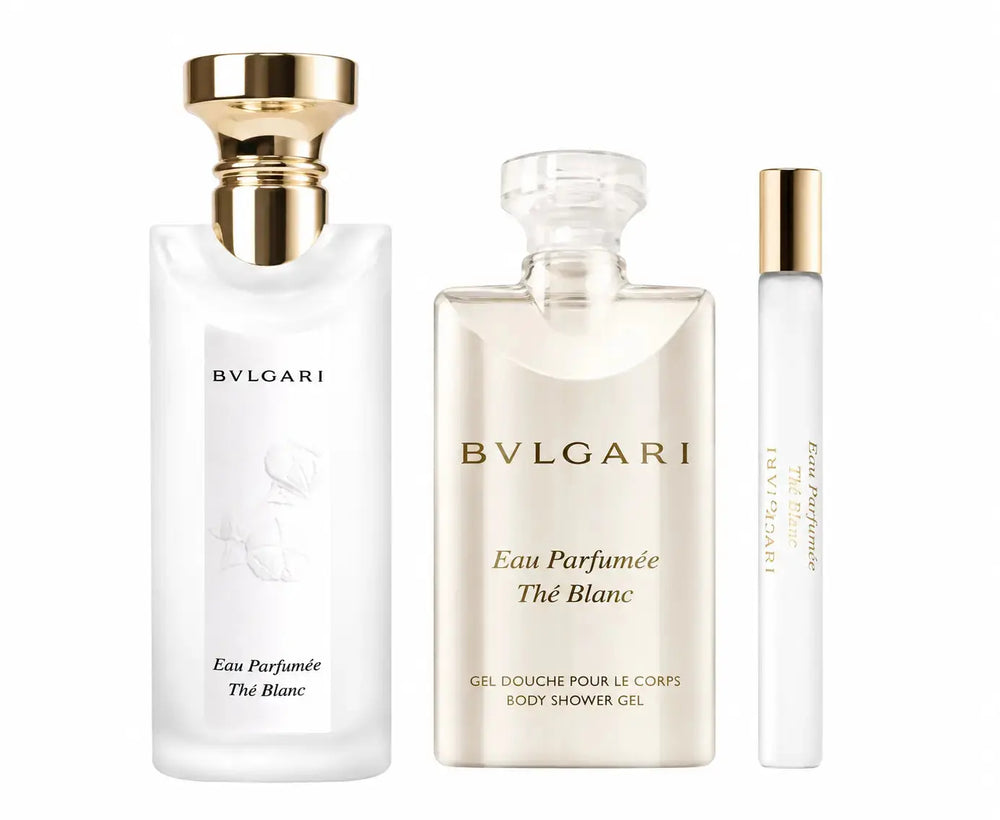 Eau Parfumee The Blanc Bvlgari 2.5oz EDC three-piece set for women