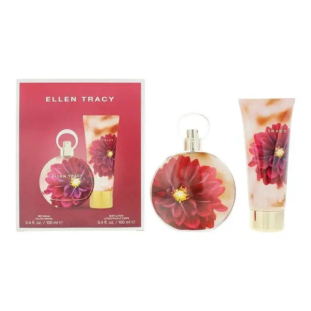 Ellen Red Dahlia 2-Piece Set By Ellen Tracy For Women 3.4oz EDP Spray