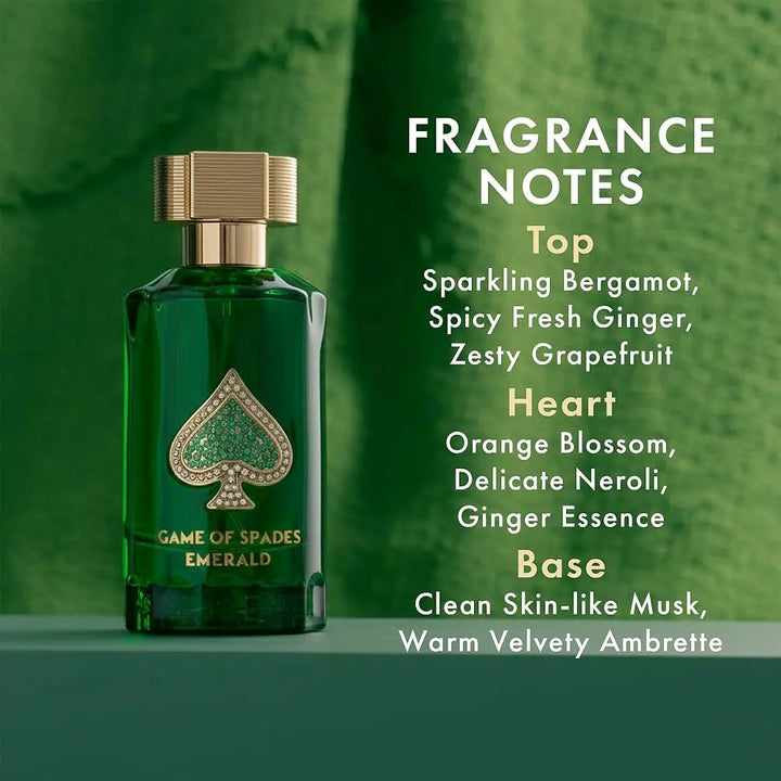 Game of Spade Emerald Parfum bottle detail