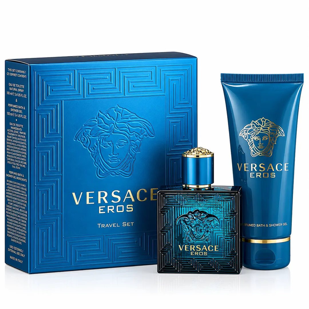 Versace Eros 2-Piece Gift Set for Men 3.4oz EDT Spray original fragrance collection