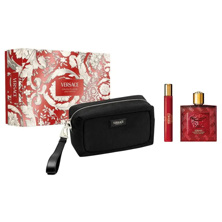 Eros Flame by Versace - For Men 3Pcs Gift Set EDP.
