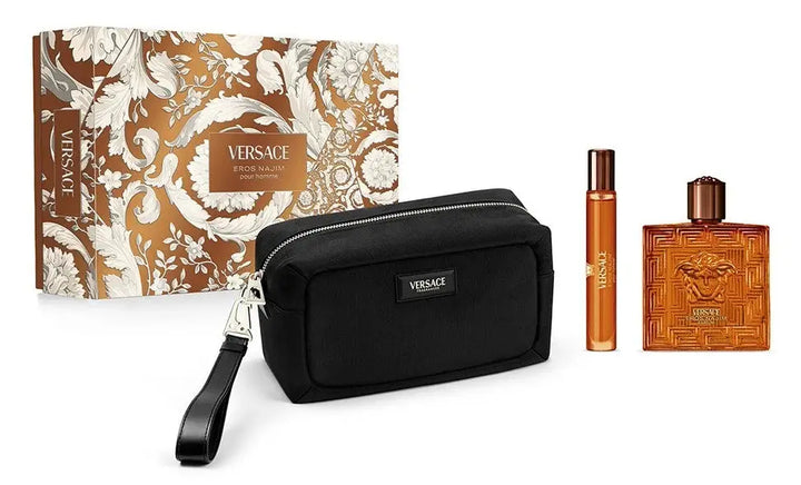 Versace Eros Najim 3 Piece Gift Set for Men 3.4oz EDP