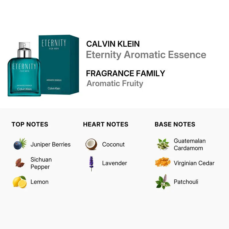 Eternity Aromatic Essence by Calvin Klein EDP bottle detail
