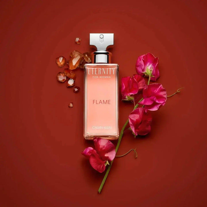 Eternity Flame By Calvin Klein - For Women 3.4oz EDP Spray.