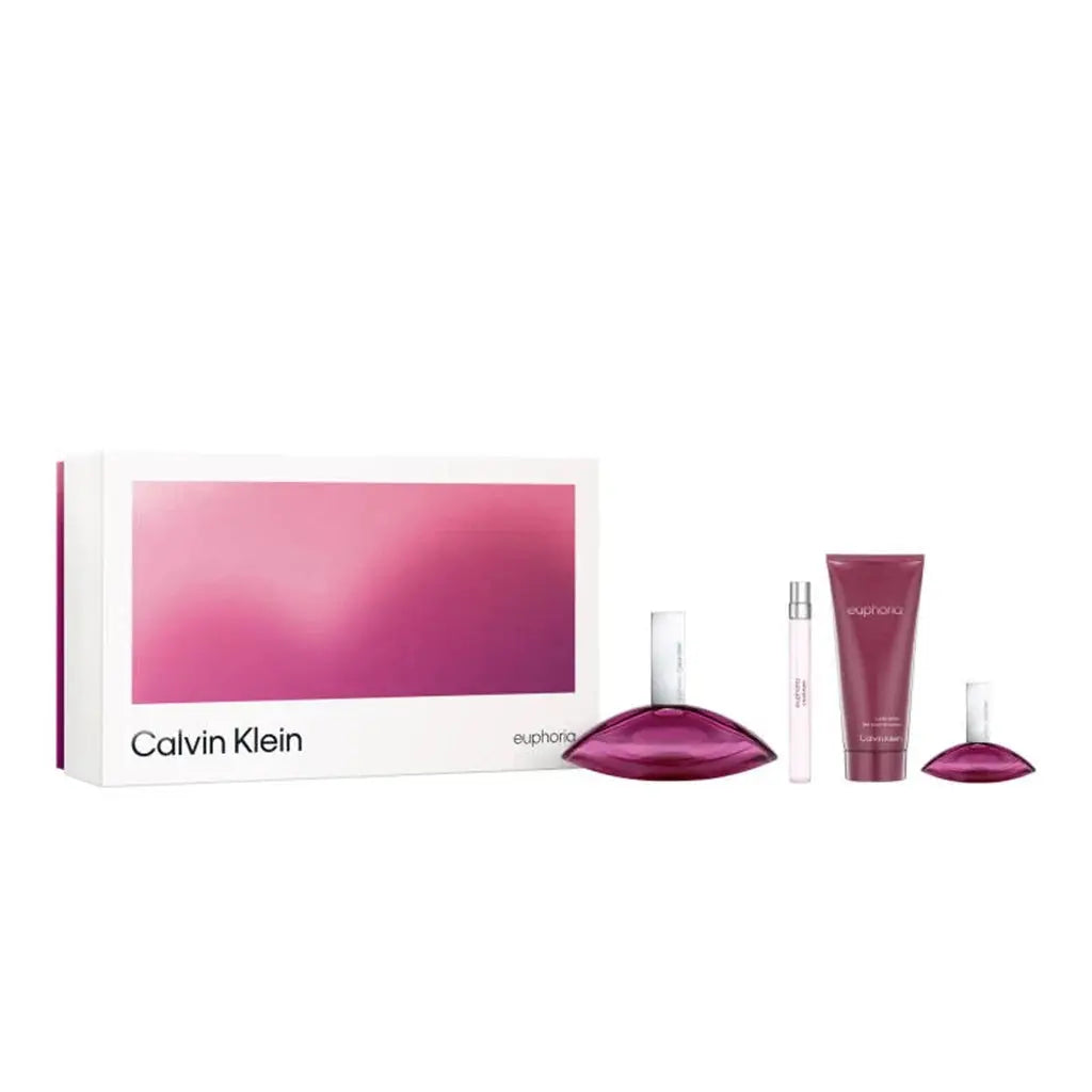 Euphoria 4-Piece Set By Calvin Klein For Women 3.4oz EDP Spray