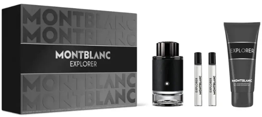 Explorer 4-Piece Set By Mont Blanc 3.3oz For Men EDP Spray