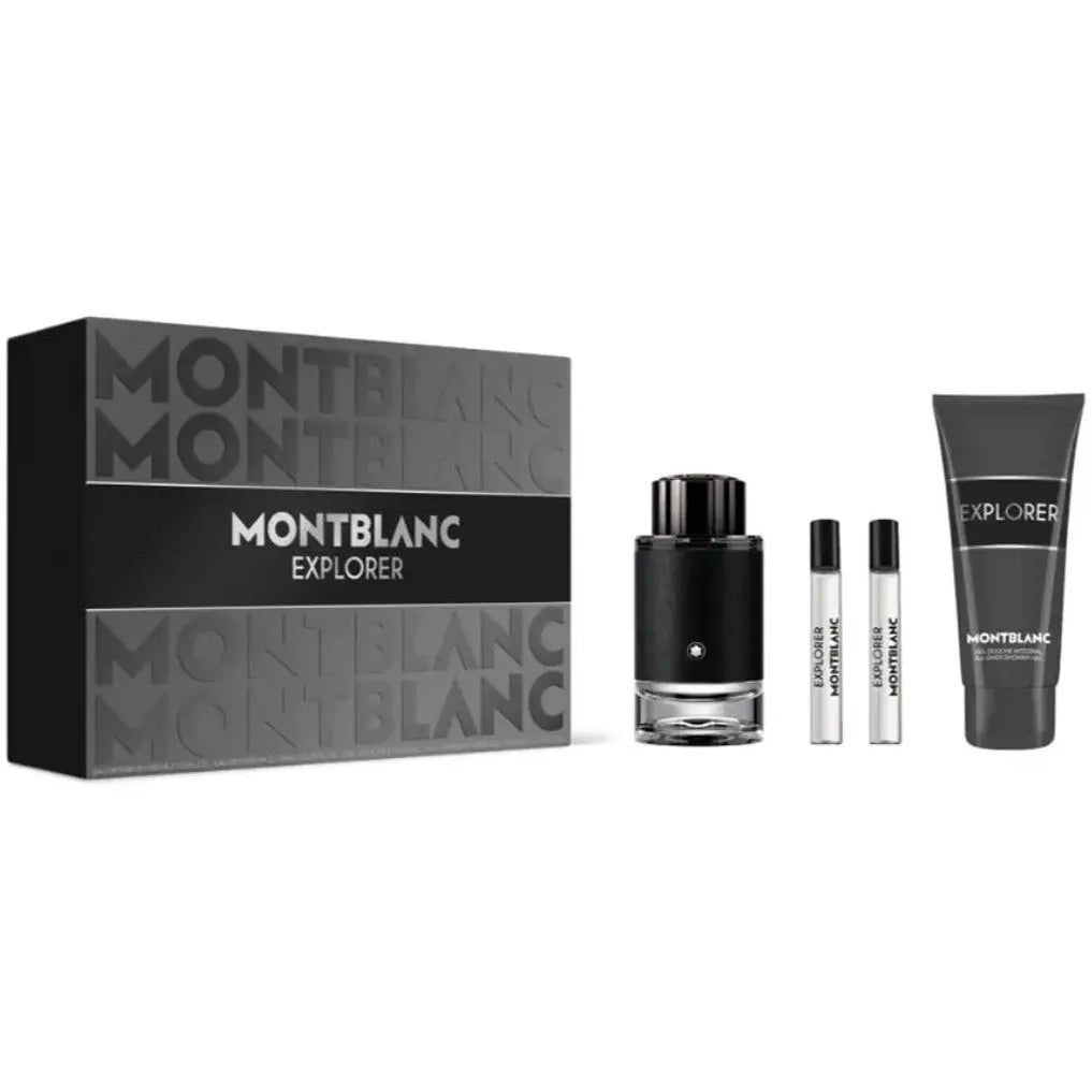 Explorer 4-Piece Set By Mont Blanc 3.3oz For Men EDP Spray