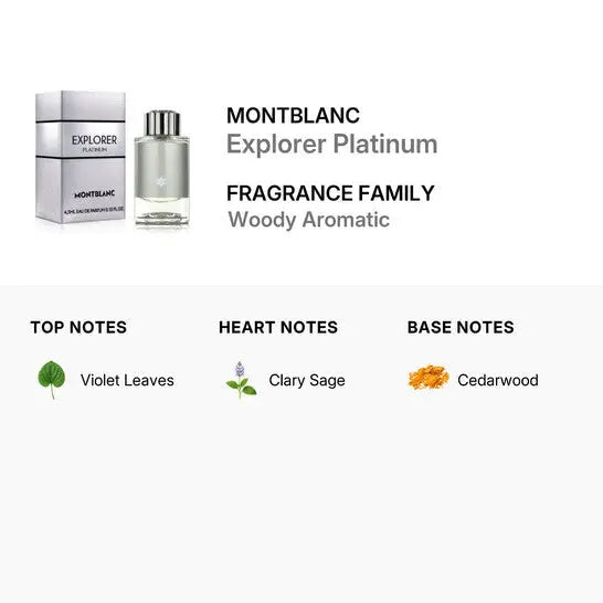 Explorer Platinum Mont Blanc fresh aromatic fragrance