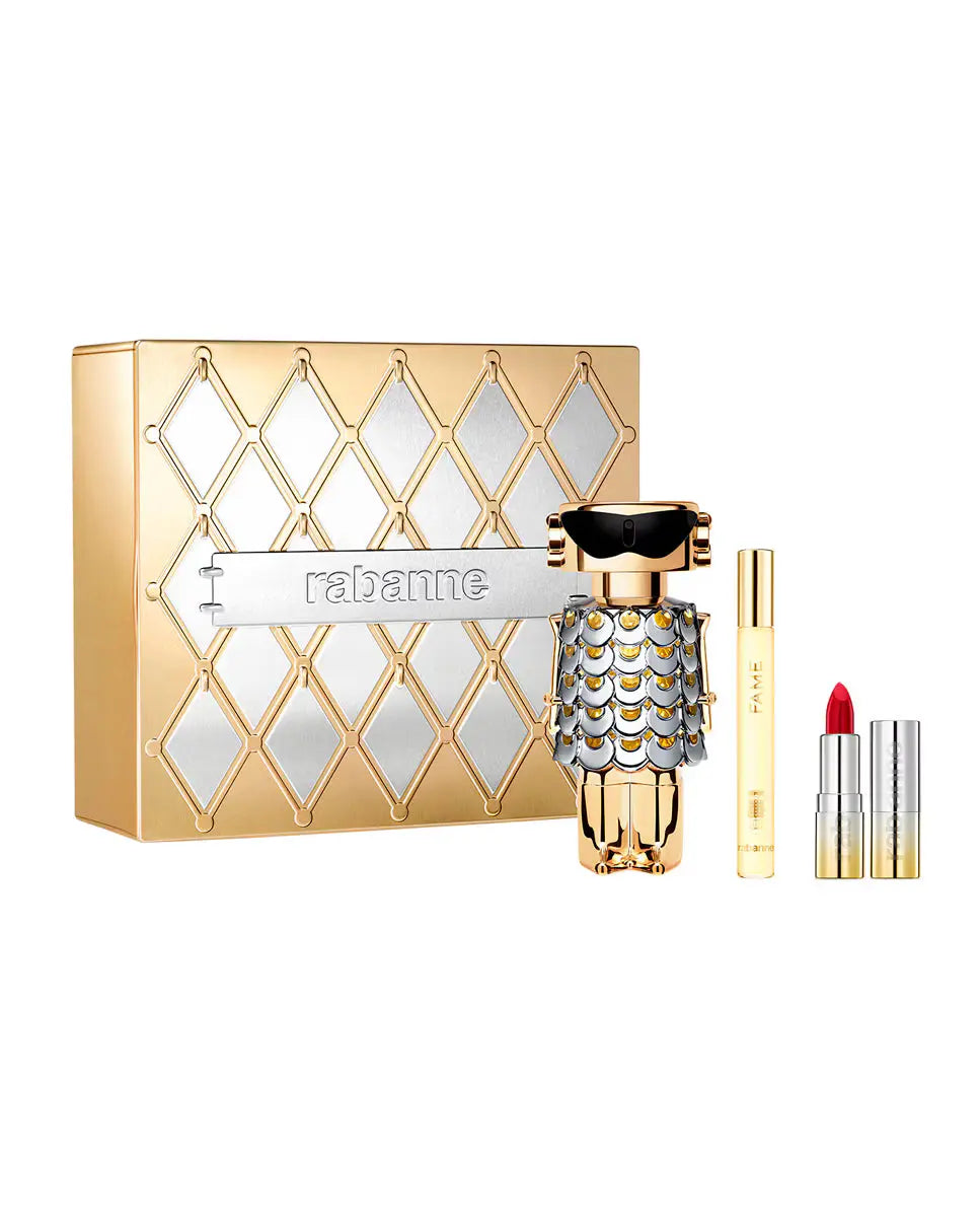 Fame Rouge by Rabanne for Women 2.7oz 3Pc EDP fragrance set