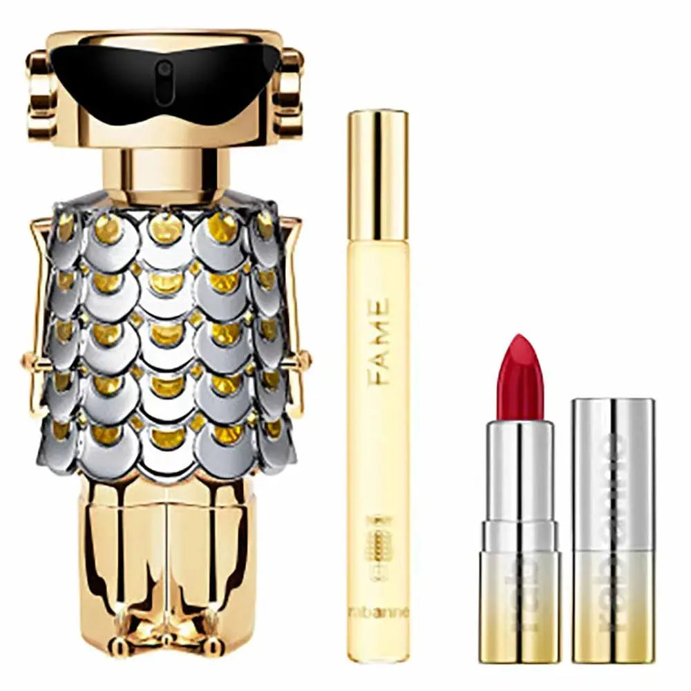 Fame Rouge by Paco Rabanne original 3-piece 2.7oz Eau de Parfum gift set