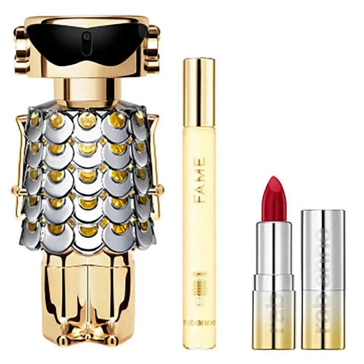 Fame Rouge by Paco Rabanne original 3-piece 2.7oz Eau de Parfum gift set