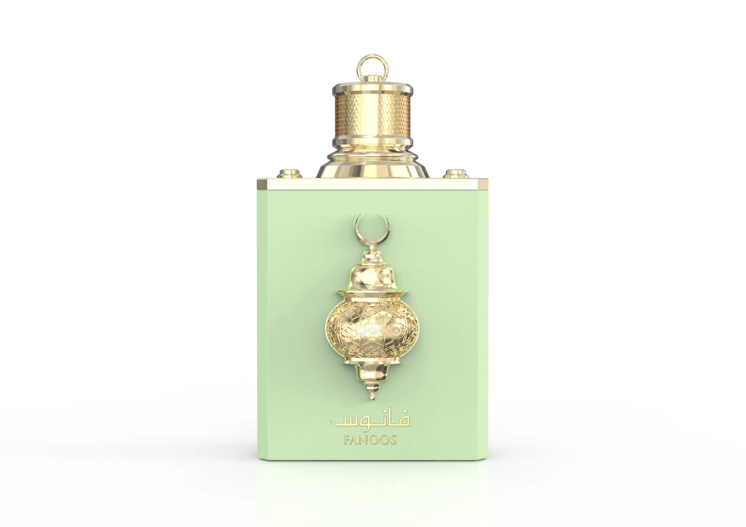 Close-up of Fanoos by Amaran Eau de Parfum bottle