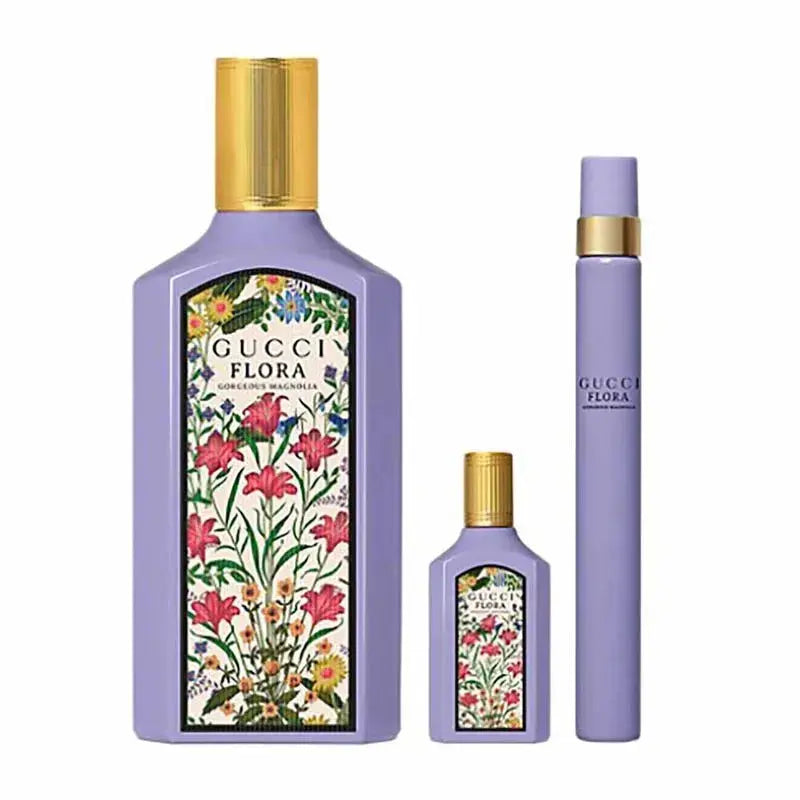 Flora Gorgeous Magnolia By Gucci For Women (3pc Gift Set ) - perfumesandrea