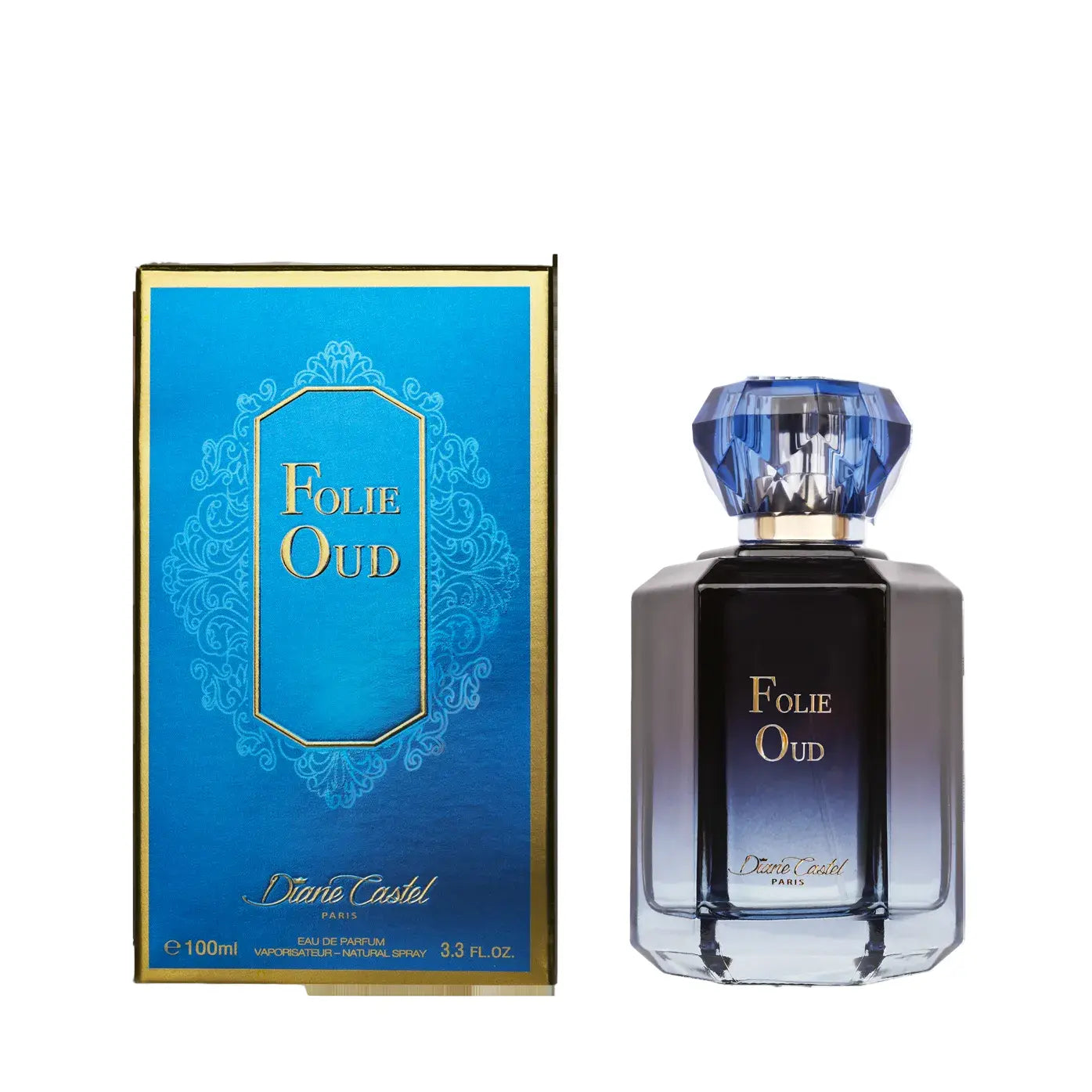 Folie Oud Diane Castel 3.3oz unisex EDP spray perfume bottle