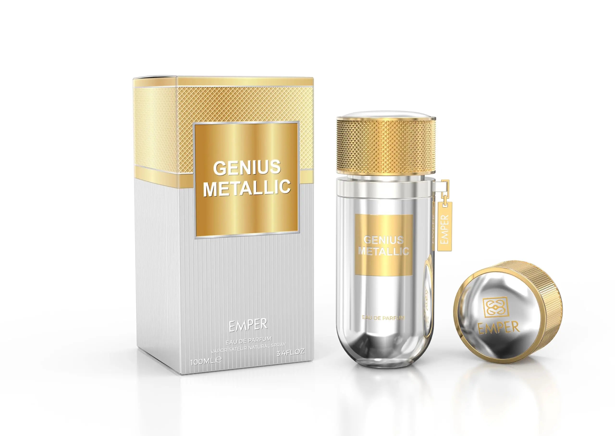 Genius Metallic by Emper original box 3.4oz Eau de Parfum
