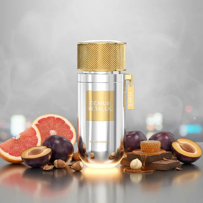 Genius Metallic by Emper for Men 3.4oz EDP perfume bottle
