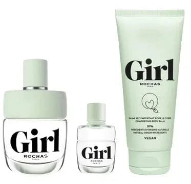 Girl by Rochas Ladies 3Pcs Set for Women EDT Spray Rochas