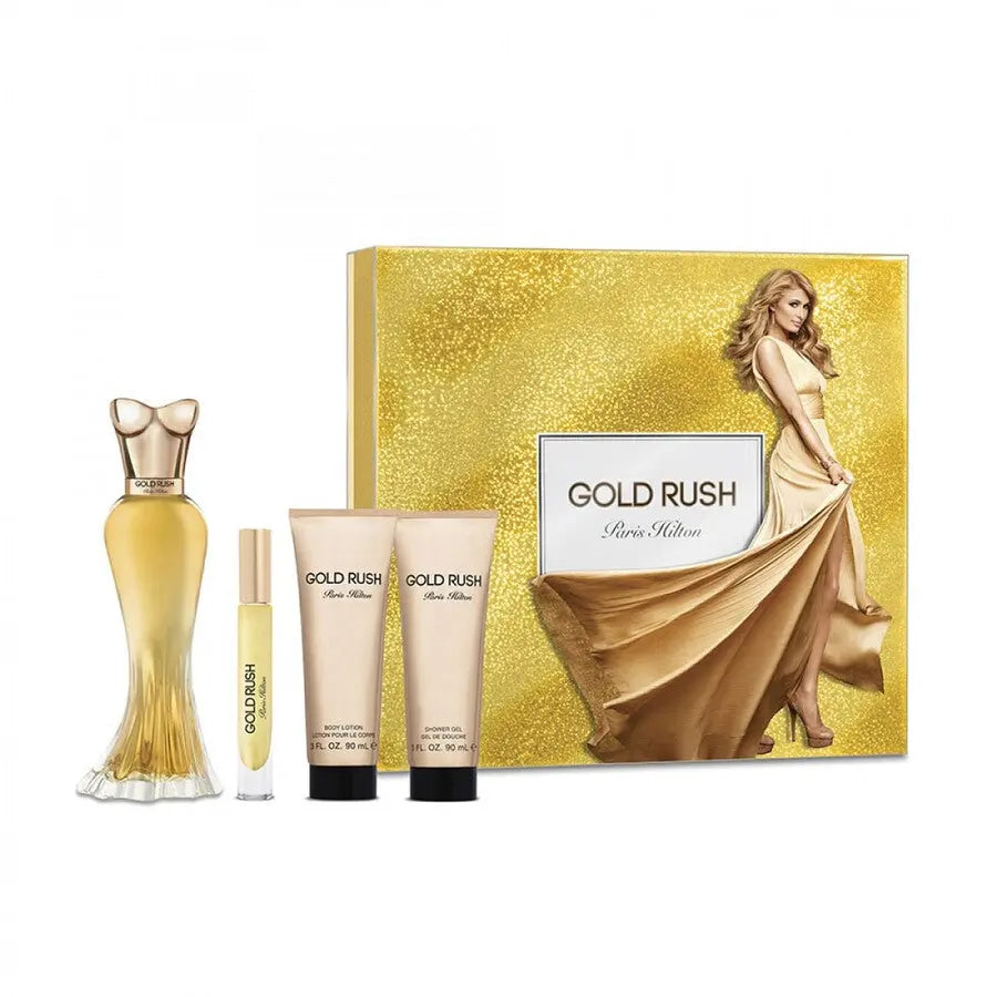 Gold Rush By Paris Hilton For Women (4Pc Gift Set) - perfumesandrea