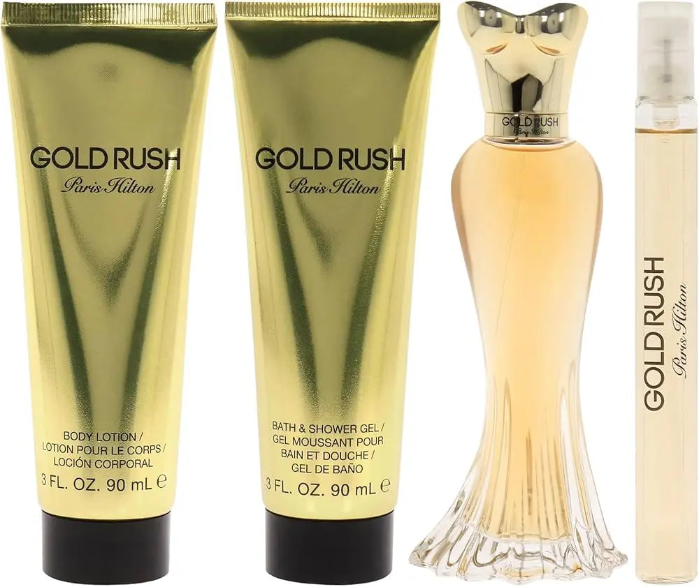 Gold Rush By Paris Hilton For Women (4Pc Gift Set) - perfumesandrea