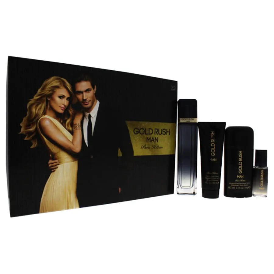 Gold Rush Man by Paris Hilton - Men's 4Pcs Gift Set EDT.