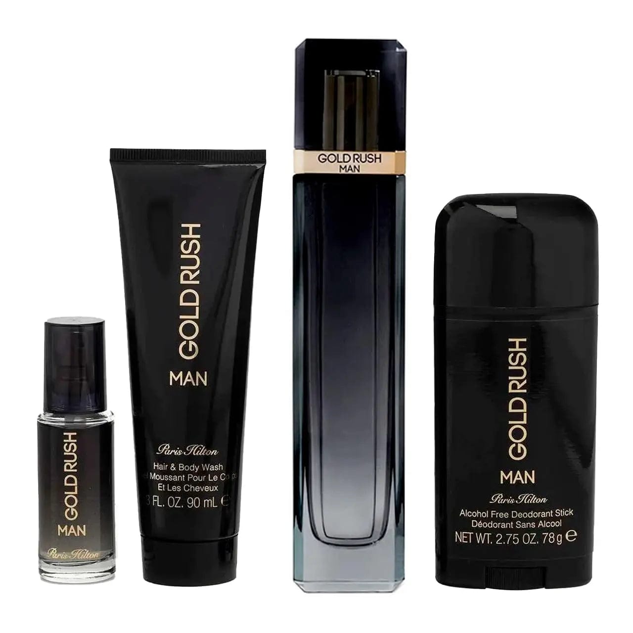 Gold Rush Man by Paris Hilton - Men's 4Pcs Gift Set EDT.