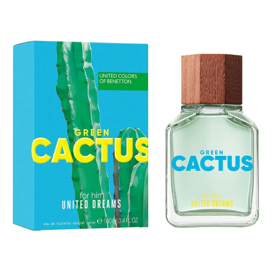 Green Cactus By Benetton For Men 3.4oz EDT Spray