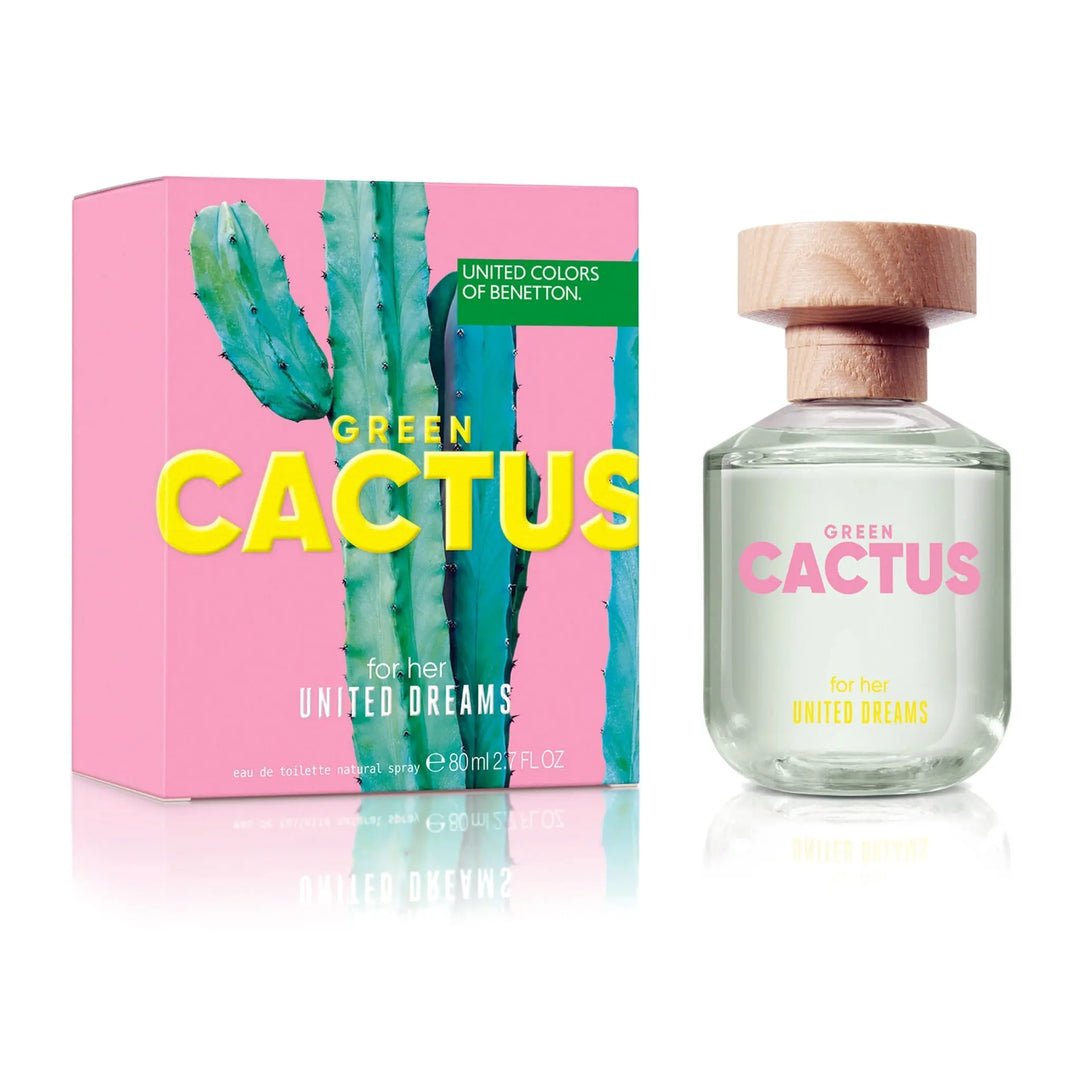 Green Cactus By Benetton For Women 2.7oz EDT Spray